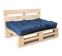 Assise Seule Coussin Palette - 120x80x15 cm - Bananair - Bleu Fabriqué en France