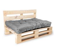 Assise Seule Coussin Palette - 120x80x15 cm - Bananair - Gris Fabriqué en France