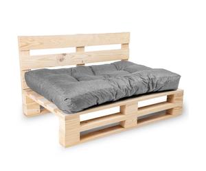 Assise Seule Coussin Palette - 120x80x15 cm - Bananair - Gris Fabriqué en France