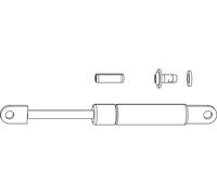 Assistance hydraulique pour porte coulissante relevable, accessoires pour mécanisme de levage, poids de la porte : 150-300 kg, numéro de série : 105846