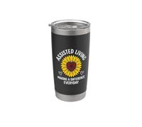 Assisted Living Making A Difference Everyday Tournesol Heart Gobelet isotherme en acier inoxydable double paroi