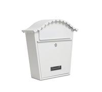 Assorted Collections Boîte aux Lettres Murale verrouillable avec 2 clés, en Acier galvanisé résistant aux intempéries, Facile à Installer (Blanc)
