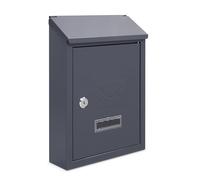 Assorted Collections Boîte aux Lettres Murale | verrouillable avec 2 clés | résistante aux intempéries Boîte aux Lettres | Facile à Installer, 21 x 30 x 7 cm (Gris)