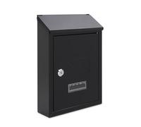 Assorted collections Boîte aux Lettres Murale | verrouillable avec 2 clés | résistante aux intempéries Boîte aux Lettres | Facile à Installer, 21 x 30 x 7 cm (Noire)