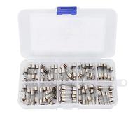 Assorties Kit de 100 Pcs Fusible Verre, 5x20mm Cartouche en Verre Fuse, Fast-Blow Fusibles en Verre 10 Valeurs 250 V 0,2 A 0,5 A 1 A 2 A 3 A 5 A 6 A 8 A 10 A 15 A Fusibles Tubulaires Mini Fusible