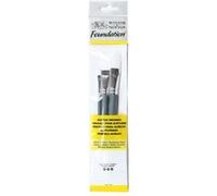Assortiment 3 Pinceaux Manche Court Plat N°4/N°10/N°14 - Winsor Et Newton