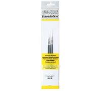 Assortiment 3 Pinceaux Manche Court Ronds N°1/N°3/N°5 - Winsor Et Newton