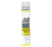 Assortiment 6 Brosses Manche Court Rond N°3 Et 6 / Usé Bombé N°3 Et 6 / Plat N°1