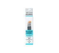Winsor & Newton Foundation Pinceaux Aquarelle Synthétique Doré X6 1/2/5/6/3/4