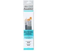 Assortiment 6 Pinceaux Manche Court Rond N°2,3 Et 5/Plat N°3,5 Et 6 - Winsor Et Newton