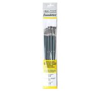 Assortiment 6 Pinceaux Manche Long Rond N°3 Et 6 / Usé Bombé N°3 Et 6 / Plat N°10 Et 14 - Winsor Et Newton
