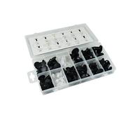 assortiment clips en plastique universel coffret 128 pieces -