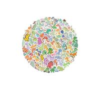 Assortiment d ' autocollants dinosaures pastel, lot de 100 motifs de dessins animés, pour journal, carnet de notes, bouteille d ' eau, coque de téléphone, bagages, ensemble de décoration quotidienne,