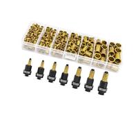 Assortiment d ' écrous à rivets | Sept tailles métriques, ensemble de 77 pièces avec mandrins assortis, inserts à tête plate en acier carbone