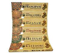 Assortiment d’Encens Naturel Biologique Goloka Masala - Encens Naturel Aromathérapie - Boîte 6 Paquets de 15 g - Parfums Différents - Parfum Délicat et Longue Durée