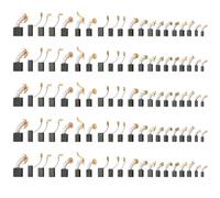 Assortiment de 100 balais de charbon universels, 20 tailles pour outils électriques, balais de charbon de rechange pour perceuse, meuleuse d'angle, scie circulaire et moteur électrique