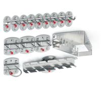Assortiment de 15 porte-outils pour plaques perforées 12 crochets div./3 crochets doubles