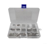 Assortiment de 150 goupilles fendues en acier au carbone M1-M3 avec boîte de rangement, tailles métriques