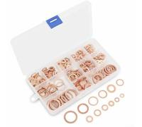 Assortiment de 150 rondelles plates métriques M5-M22 en cuivre pour vidange d'huile, tuyaux de carburant, raccords de frein, réparation automobile