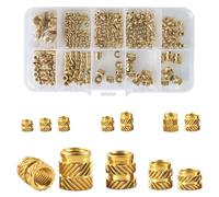 Assortiment de 340 inserts filetés, M2 M2,5 M3 M4 M5 M6, écrous moletés métriques en laiton, insert fileté pour composants d'impression 3D et plastique