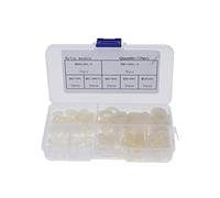 Assortiment de 350 Pièces Comprenant des Rondelles en Nylon, des Vis et des Boulons (Tailles 0,5, M3, M4, M5, M6, M8), avec Boîte en Plastique, Blanc