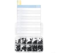Assortiment de 350 vis en acier carbone noir M2 M2,5 pour vis autotaraudeuses à tête plate M3 pour projets de réparation DIY