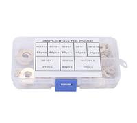 Assortiment de 360 rondelles plates en laiton réduisant la friction, empêchant les fuites, répartissant la pression pour l'entretien mécanique, M2, M2,5, M3, M4, M5, M6, M8, M10