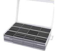 Assortiment de 400 gaines thermorétractables 3:1 avec colle à double paroi 45 mm de long et différents diamètres Noir