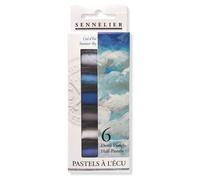 Etui Pastels 'A l'écu' - 6 Demi-Pastels - Ciel d'Eté