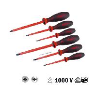 Assortiment de 6 tournevis Phillips/Pozidriv - CIMCO 117745