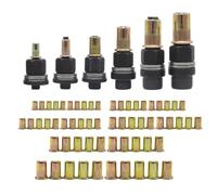 Assortiment de 66 écrous à rivets M3-M10 en acier au carbone Filetage | Kit d'écrous de quincaillerie pour applications industrielles en métal, appareils agricoles, appareils ménagers et vélos