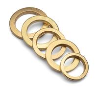 Assortiment de Bagues de Raccord │ 100 pièces │ Ø 9/10/11/12/13 mm │ laiton │ pour charnières de porte Diamètre │ Assortiment de Bagues de Montage │ Assortiment de Joint de Cuivre │ by FD-Workstuff
