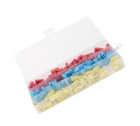 Assortiment de bornes de drapeau isolées en nylon, 80 connecteurs à cosse à angle droit avec outil de sertissage professionnel, ensemble d ' outils de sertissage de bornes 22 14 AWG