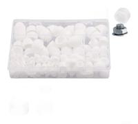 Assortiment de cache-boulons hexagonaux en nylon avec 145 pièces en six tailles de 4 mm à 12 mm pour la protection contre la rouille et la prévention de la poussière sur les fixations industrielles