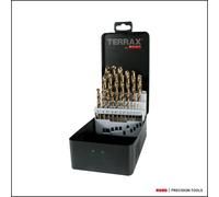 Assortiment de forets hélicoïdaux HSS-E Cobalt à affûtage croisé, 25 pces avec queue cylindrique
