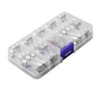 Assortiment de fusibles en tube de verre 6 x 30 mm, kit de 72 pièces à soufflage rapide avec 9 ampères (0,5 A-30 A) et 10 supports, fusibles électriques 250 V pour voiture, bateau et industriel