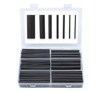 Assortiment de gaines thermorétractables 3:1 Ratio avec colle à double paroi - Noir - 88 mm de long - Différents diamètres