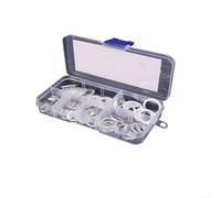 Assortiment de joints plats en cuivre avec boîte de rangement pour carter, applications automobiles et industrielles, 50/100/120 pièces (50 feuilles d'aluminium)