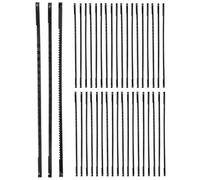 Assortiment de Lames de Scie à Chantourner 3 à Extrémité à Broche | Acier au Carbone Noir, Entraxe de 2,75 Pouces, Compatible Métaux Tendres, Plastique, Mousse et Bois