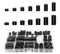 Assortiment de rondelles d'espacement rondes en ABS, 14 tailles M6 M8 en nylon non fileté avec boîte de rangement