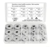 Assortiment de rondelles plates en acier inoxydable 304 M3-M12 métriques élargies épaisses pour boulons, écrous, quincaillerie résistante à la rouille pour projets de réparation automobile, finition