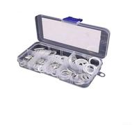 Assortiment de rondelles plates en cuivre, kit de joints en cuivre rouge avec boîte de rangement, rondelles d'étanchéité haute résistance à la chaleur pour pompe de puisard et systèmes hydrauliques