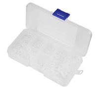 Assortiment de rondelles plates en nylon, 500 pièces M2 M2,5 M3 M4 M5 M6, jeu de joints avec boîte pour réparation à domicile, matériel d'entretien, projets de bricolage, noir et (Blanche)