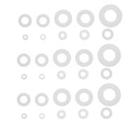 Assortiment de Rondelles Plates en Nylon Blanc 500 Pièces | Isolation Élevée, Protection D’équipement, Résistance à L’usure la Corrosion, Réparation Auto et Quincaillerie