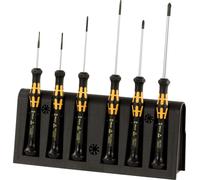 Assortiment de tournevis électroniques Wera ESD, à fente et Phillips, 6 pièces