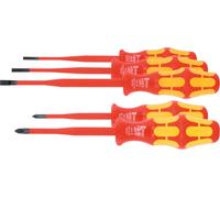 Assortiment de tournevis pour électriciens Wera, entièrement isolés, plat et cruciforme, 5 pièces