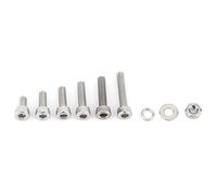 Assortiment de vis à douille hexagonale en acier inoxydable 304, avec écrous hexagonaux, rondelles, M5x150 pièces, jeu de fixations pour la Construction industrielle (M3 300 pièces)