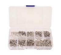 Assortiment de vis et rondelles de 2mm, 660 pièces, boulons hexagonaux en acier, jeu de vis à six pans creux, assortiment d ' écrous à boutons hexagonaux