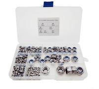 Assortiment d'écrous autobloquants 170 pièces pour M3 M5 pour M6 M8 pour | Acier inoxydable 304, résistant à la rouille, finition idéale pour les projets de quincaillerie en extérieur et en intérieur