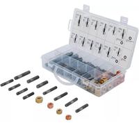 Assortiment d'Écrous et Goujons pour Collecteurs d'Admission et d'Échappement - 100 pcs - Acier Résistant - Fixation Fi - D-Work